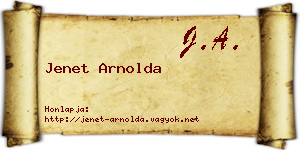 Jenet Arnolda névjegykártya